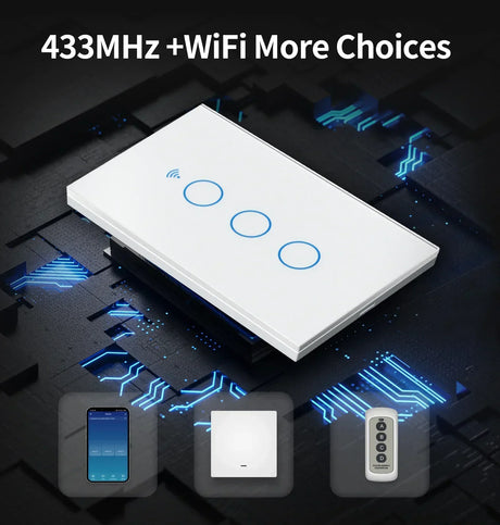 White smart light switch.