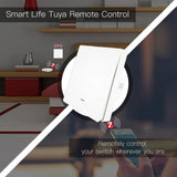 White smart light switch.