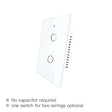 White smart light switch.