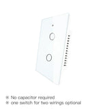 White smart light switch.