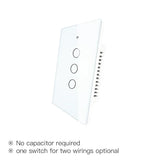 White smart light switch.