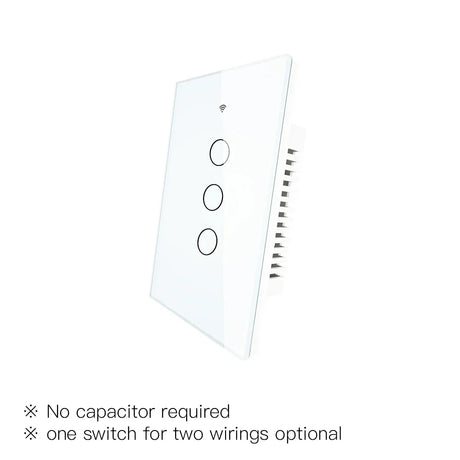 White smart light switch.