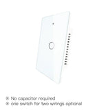 White smart light switch.