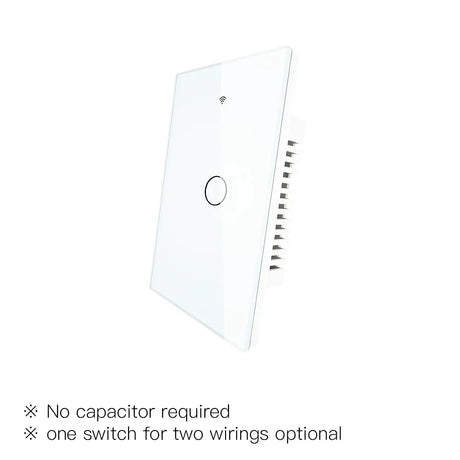 White smart light switch.