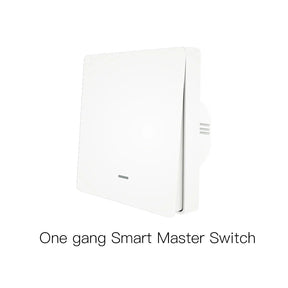 White smart light switch.