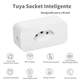 A white smart socket with the text,’trye intelligent ’