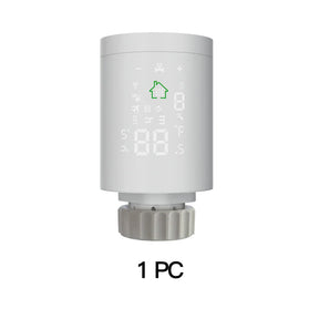 White smart thermostat.