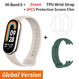 A white smart watch with a green band and a white wrist strap