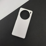 White smartphone case with a circular cutout for the camera.