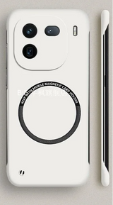 White smartphone with a distinctive circular camera array and multiple lenses.