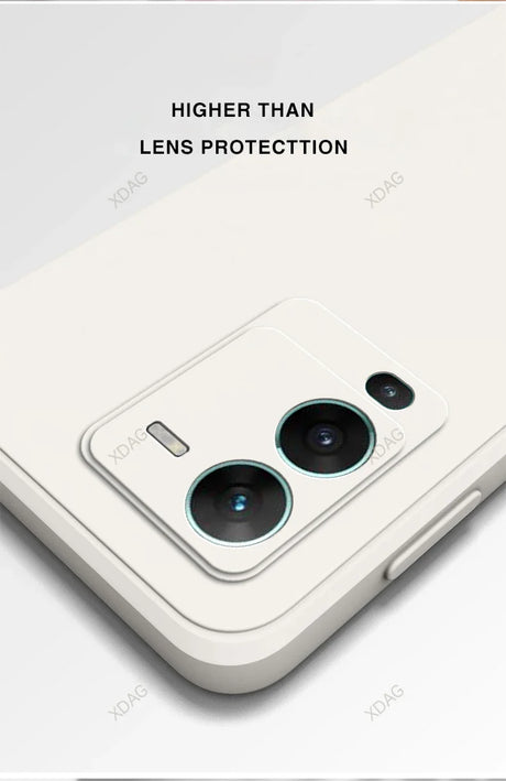 White smartphone with a prominent triple camera system on its rear.