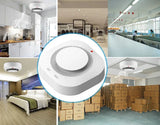 White smoke detector.