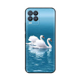 a white swan swimming in the water phone case