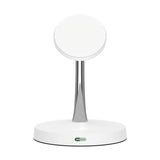 the white led table lamp with a metal base