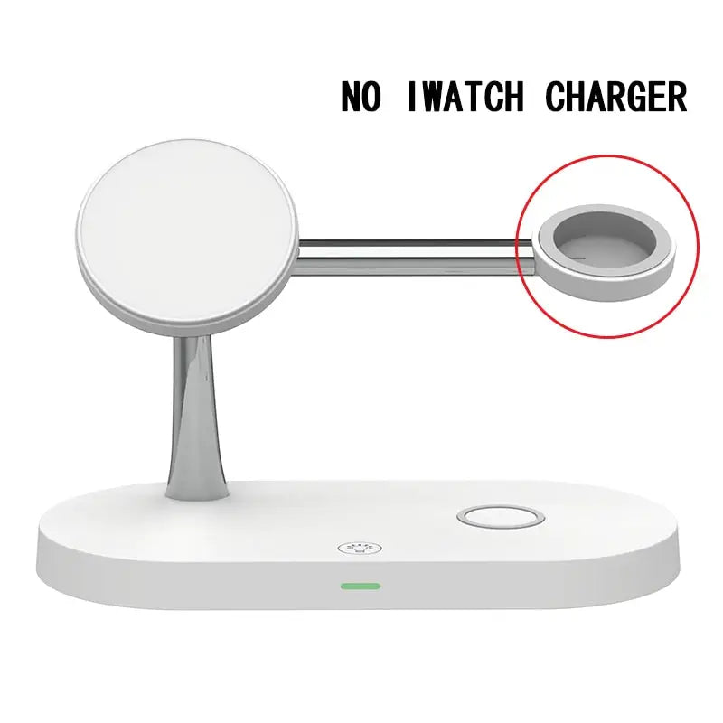 a white wireless light with a red circle on it