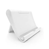 a white tablet stand with a white background