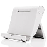 a white tablet stand with a white background