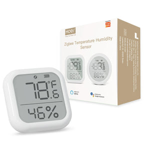 White temperature and humidity sensor.