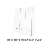 White three-gang light switch.