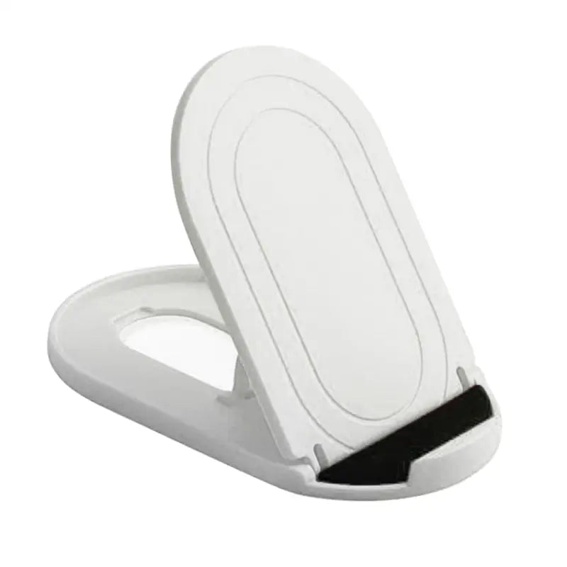 a white toilet seat with a black handle