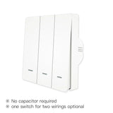 White triple light switch.