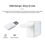 White USB adapter.
