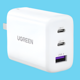 UGREEN 65W 3 ports USB USB A / Type-C Prise de charge rapide - Prise de chargeur de téléphone PD à alimentation électrique