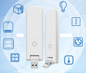 White USB smart home hub.