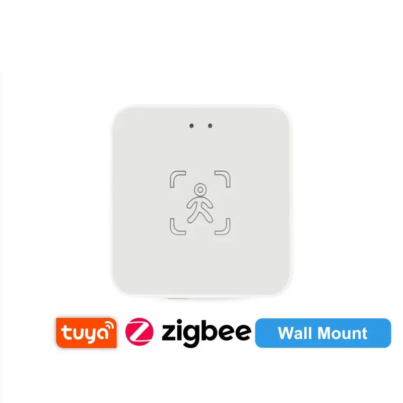 a white wall mounted switch with the logo on it