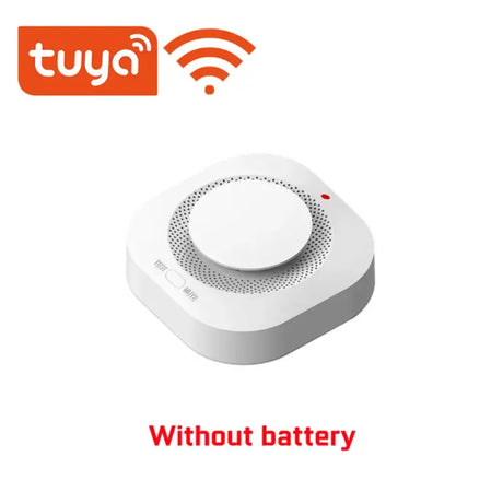 A white wireless alarm with the words’wi ’