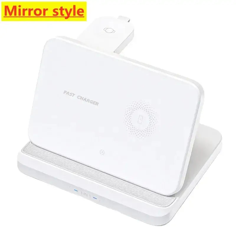 A white wireless device with a white cover