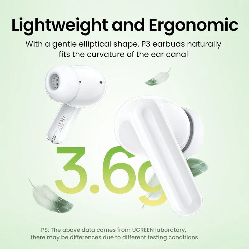 White wireless earbud with a stem design.