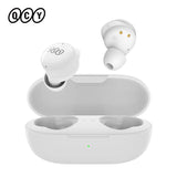 White wireless earbuds and charging case.