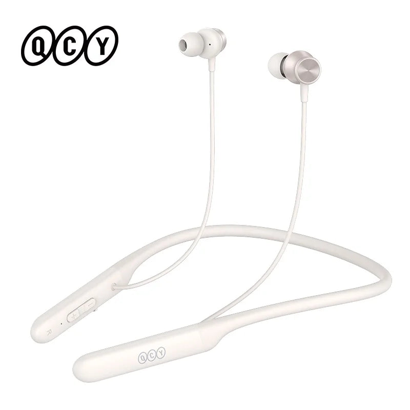 QCY C2 Wireless Bluetooth 5.2 Neckband Earphones - Sports TWS Noise Cancelling HiFi Stereo Dynamic Earbuds Earbuds Headphones