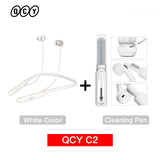 QCY C2 Wireless Bluetooth 5.2 Neckband Earphones - Sports TWS Noise Cancelling HiFi Stereo Dynamic Earbuds Earbuds Headphones