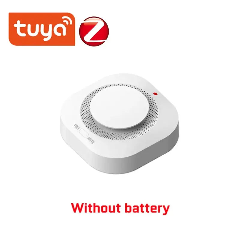a white wireless smoke detector with the words’who battery ’