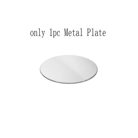 a white plate with the words only metal plate