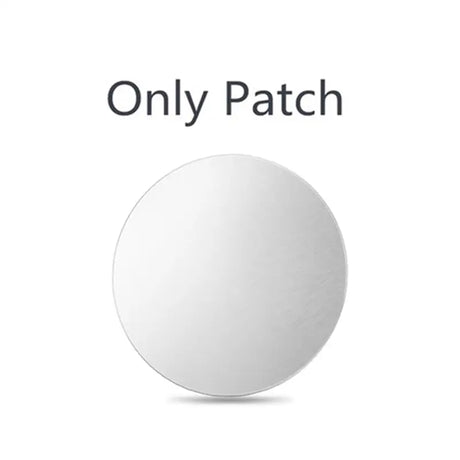 the only patch is a white circle with the words only patch