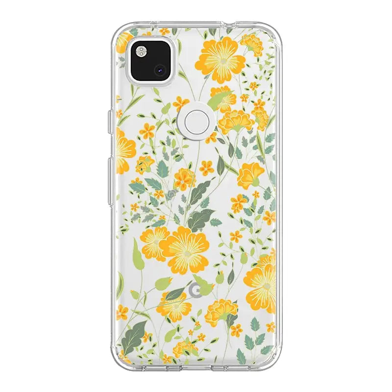 yellow floral pattern case for motorola z3