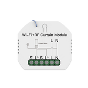 Wi-Fi RF curtain module with wiring diagram.