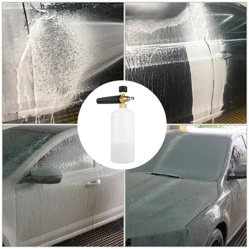 car washer with a spray bottle