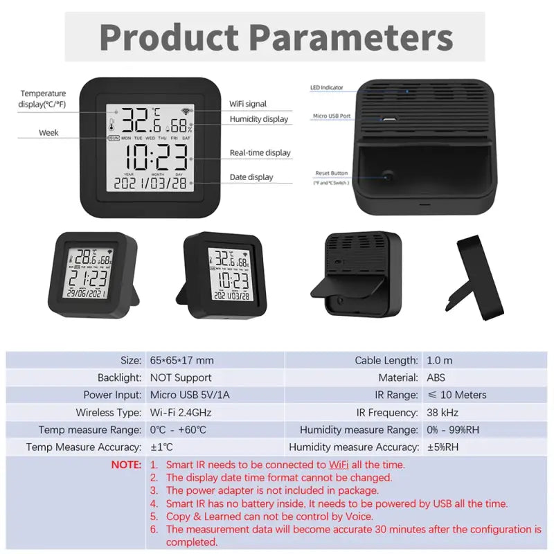 the wireless alarm clock with therm and temperature sensor