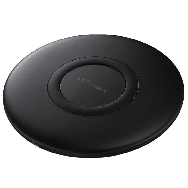 The wireless charger is shown in black