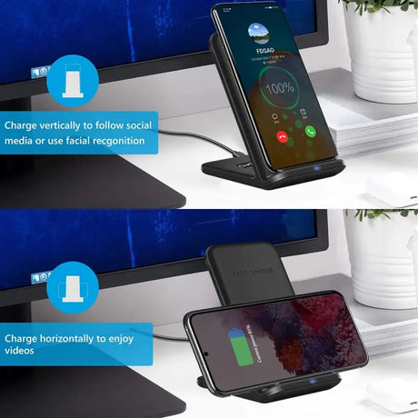 a series of three images showing the different charging devices