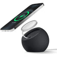 The wireless charging device with a phone in the back