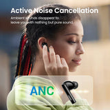 Wireless earbuds with active noise cancellation technology.