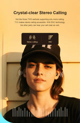 Wireless earbuds advertisement.