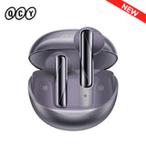 Wireless earbuds in charging case.