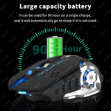 Wireless Bluetooth 2.4GHz Gaming Mouse - 2000Dpi Rechargeable Ergonomic Mouse For Laptop & PC Computer Gamer