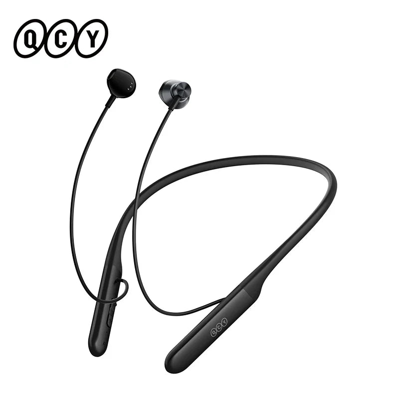 QCY C2 Wireless Bluetooth 5.2 Neckband Earphones - Sports TWS Noise Cancelling HiFi Stereo Dynamic Earbuds Earbuds Headphones